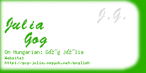 julia gog business card