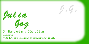 julia gog business card